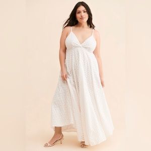 Anthropologie x Forever That Girl - Eyelet Boho Maxi Dress, size XL